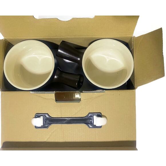 Parini Chili Bowl Lot of 4 Brown 10 Ounces in Original Box - Picture 2 of 7